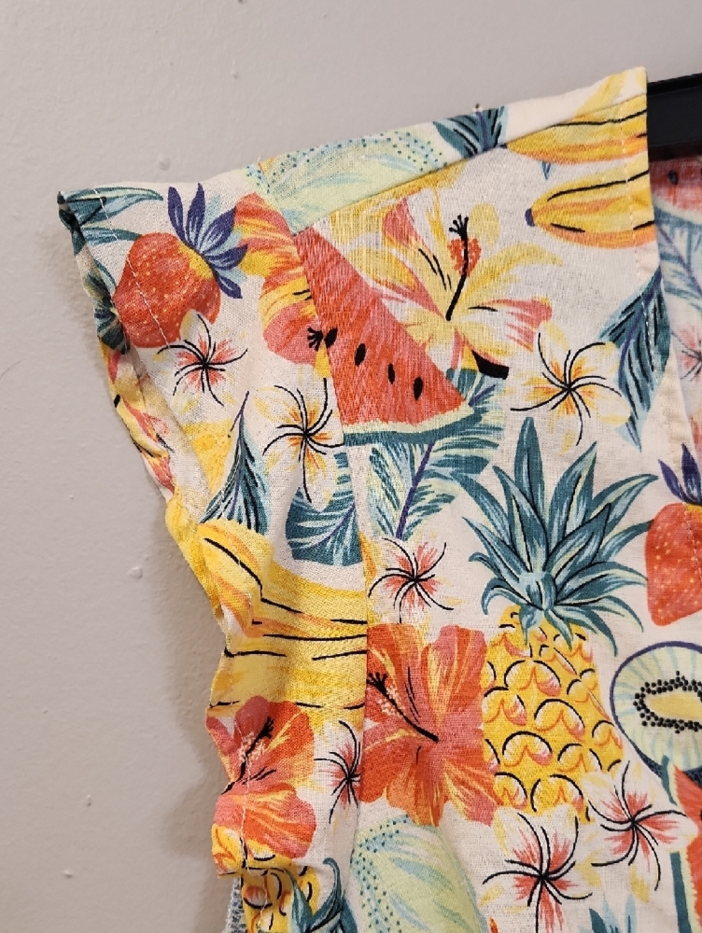Marine Layer Camila Fruit Print Hemp Romper Size M Summer Resort Beach‎ Coastal - Picture 4 of 12